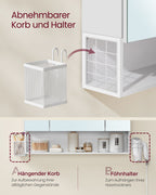 Badrumsmöbler - med uttag och 3 dörrar - Wolkwit