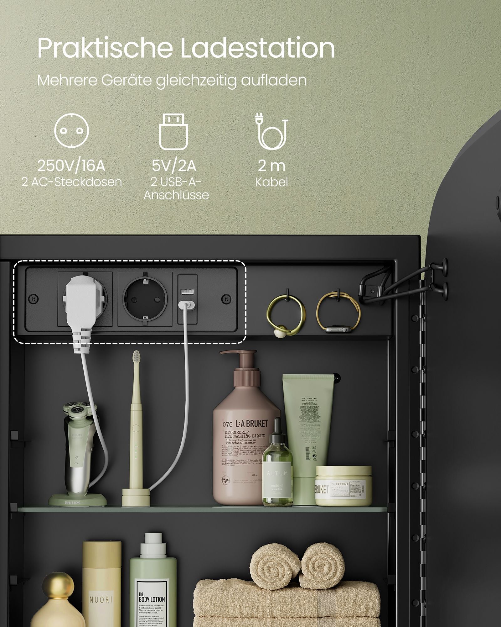 Spegelskåp - med bläckbelysning