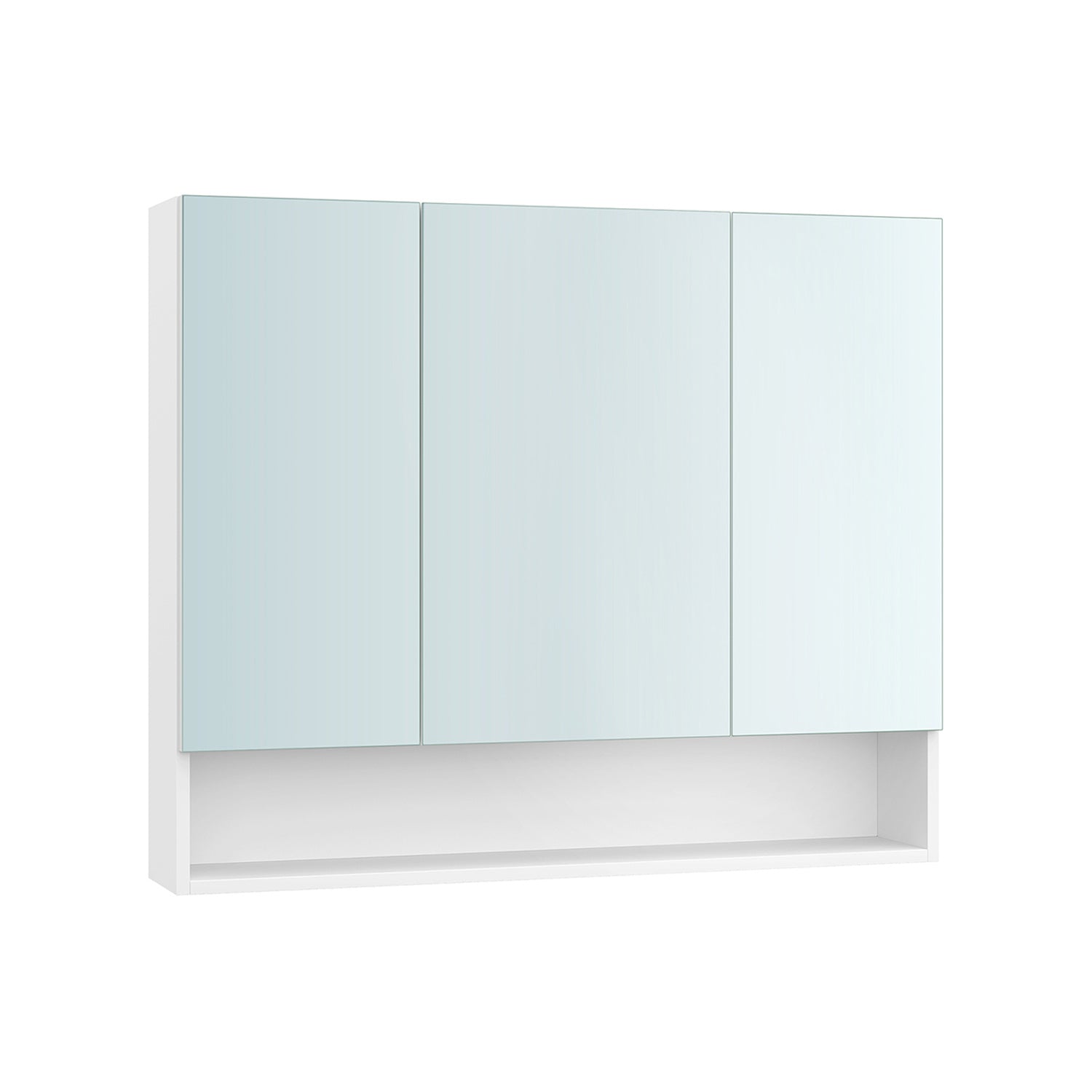 Badrumsmöbler - med 3 dörrar - 16,5 × 90 × 75 cm - Wolkwit