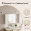 Bed - Metaal met LED, USB en Opbergruimte - Vintagebruin-zwart - 214,2 x 97,0 x 100,2 cm