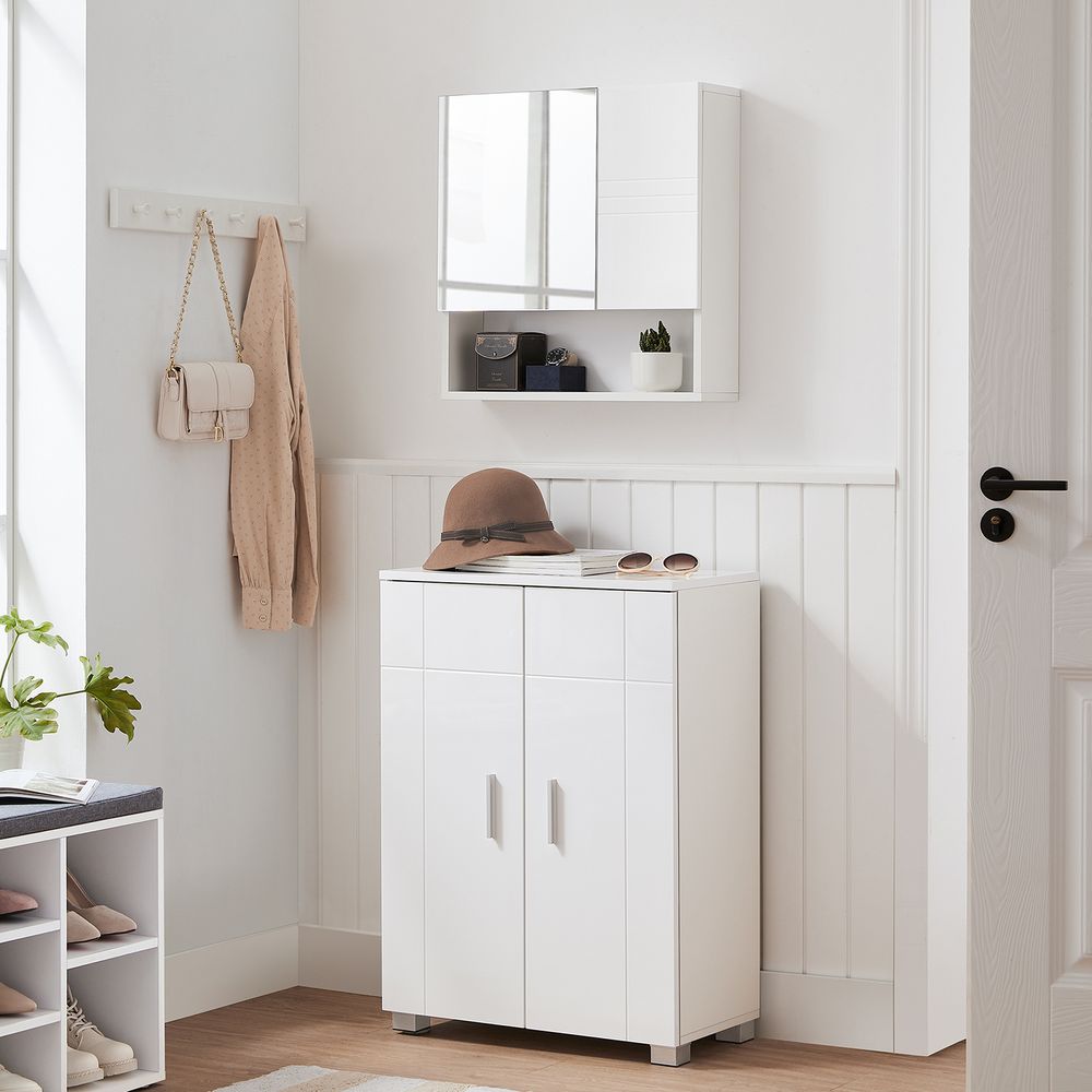 Badrumsmöbler - Badrumsskåp - med öppna dörrar - White