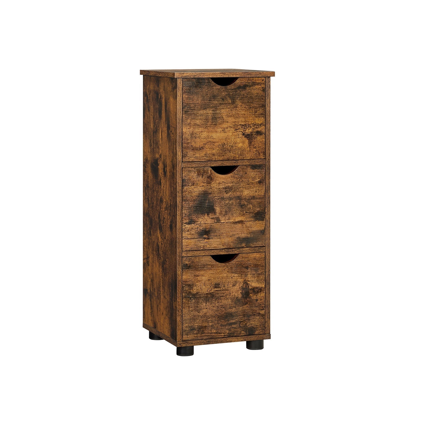 Badrumsskåp – 3 lådor – Vintage brun