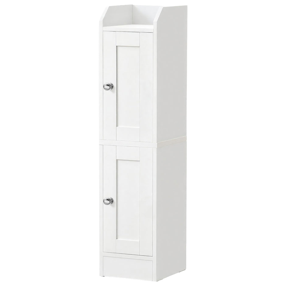 Kast - 20 x 18 x 80 cm - met verstelbare planken - Wit - maximaal 25 kg draagkracht