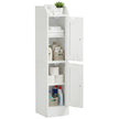 Kast - 20 x 18 x 80 cm - met verstelbare planken - Wit - maximaal 25 kg draagkracht