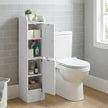 Kast - 20 x 18 x 80 cm - met verstelbare planken - Wit - maximaal 25 kg draagkracht