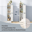 Kast - 20 x 18 x 80 cm - met verstelbare planken - Wit - maximaal 25 kg draagkracht