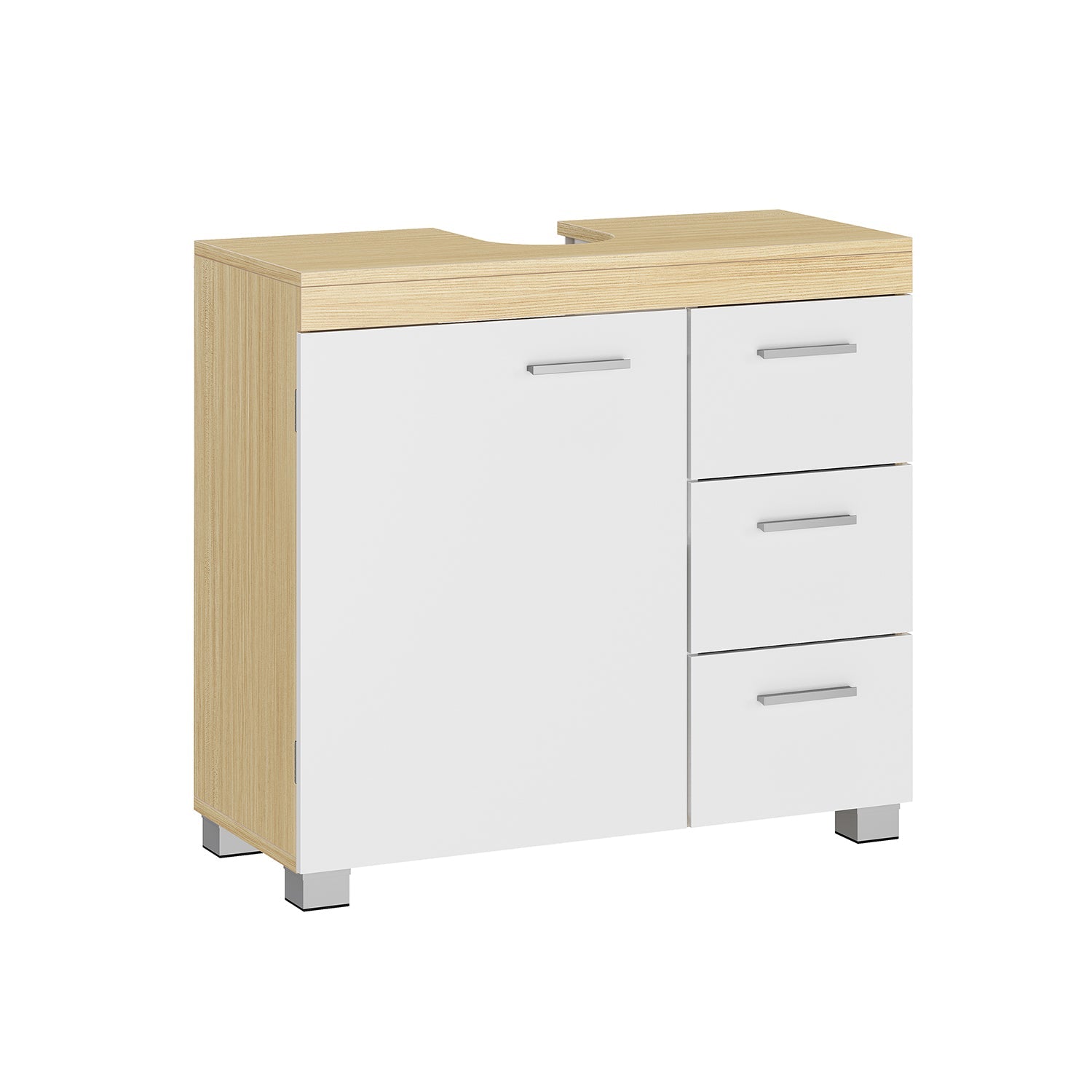 Tvättmöbler - badrumsmöbler - med 3 lådor - vita