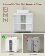 Tvättmöbler med fack och ben