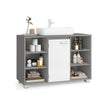 Badrumsmöbler – justerbara hyllor – Dove Grey-Cloud White