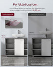 Badrumsmöbler – justerbara hyllor – Dove Grey-Cloud White