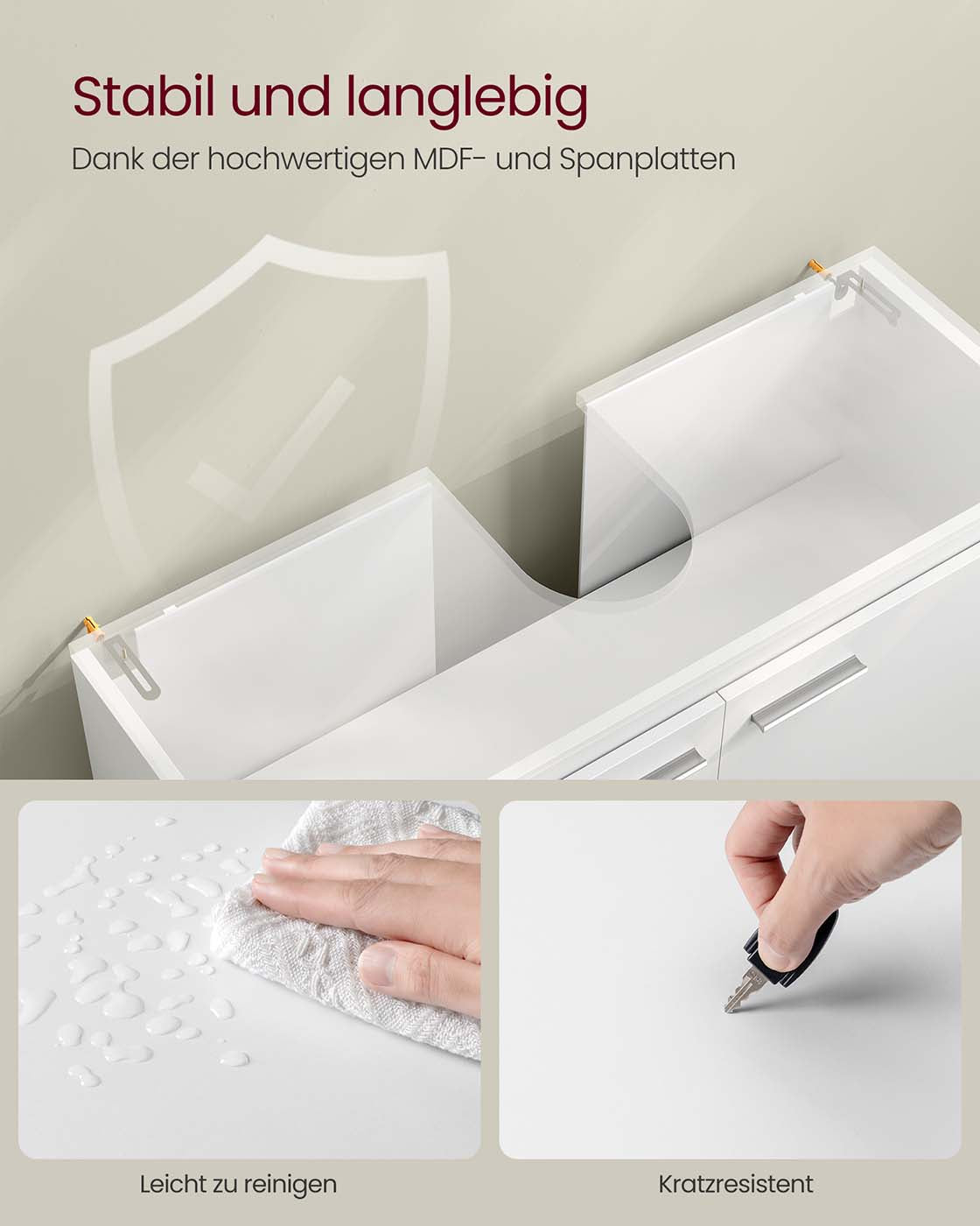 Tvättmöbler med dörrar och fack