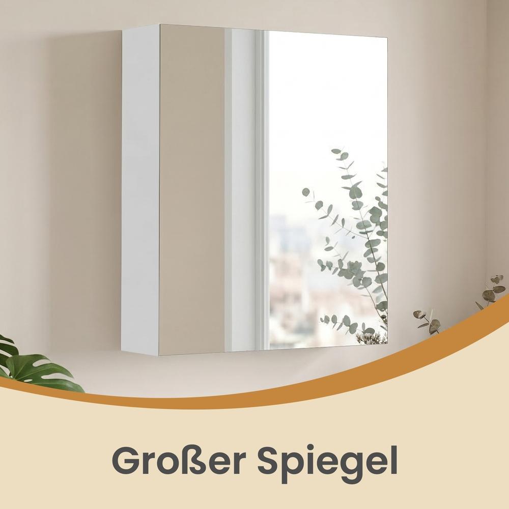 Spiegelkast - Verstelbare Planken - Modern - Wit