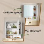 Badrumsskåp med 3 dörrar, badrumsskåp, spegelskåp