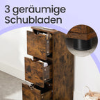 Badrumsmöbler, förvaringsskåp, med 3 lådor