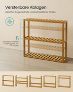 Badställ med 3 justerbara hyllor - 15x60x54 cm - kaffebrunt