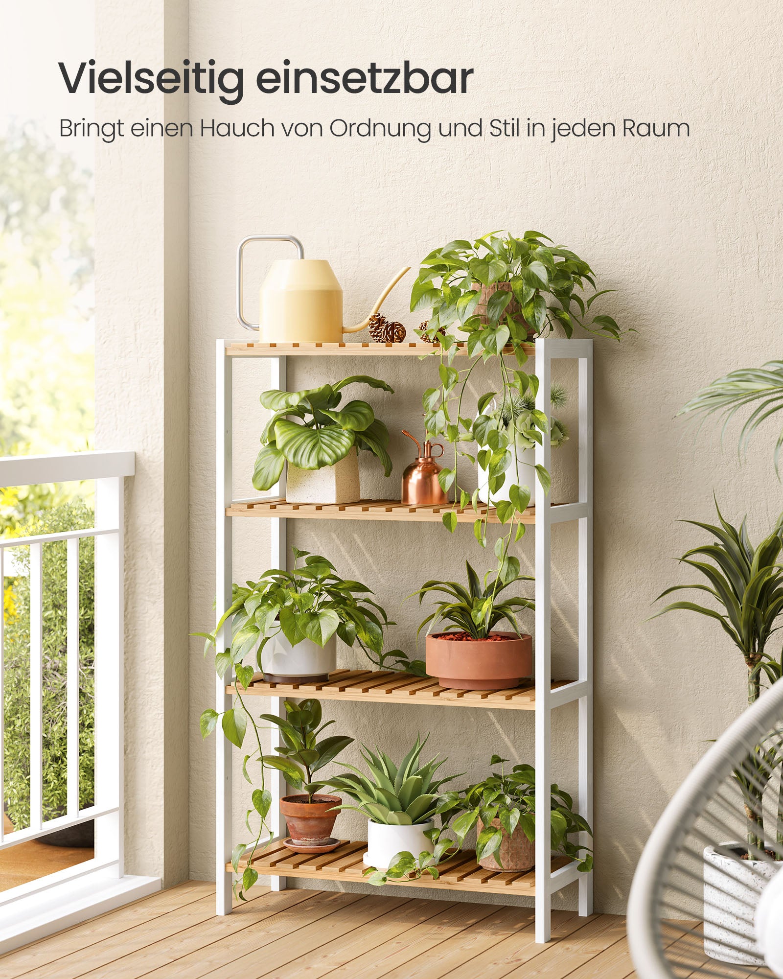 Bambu bambu 26 x 60 x 100 cm vit naturlig färg