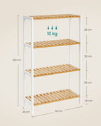 Bambu bambu 26 x 60 x 100 cm vit naturlig färg