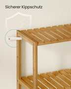 Bambuplank med sex nivåer