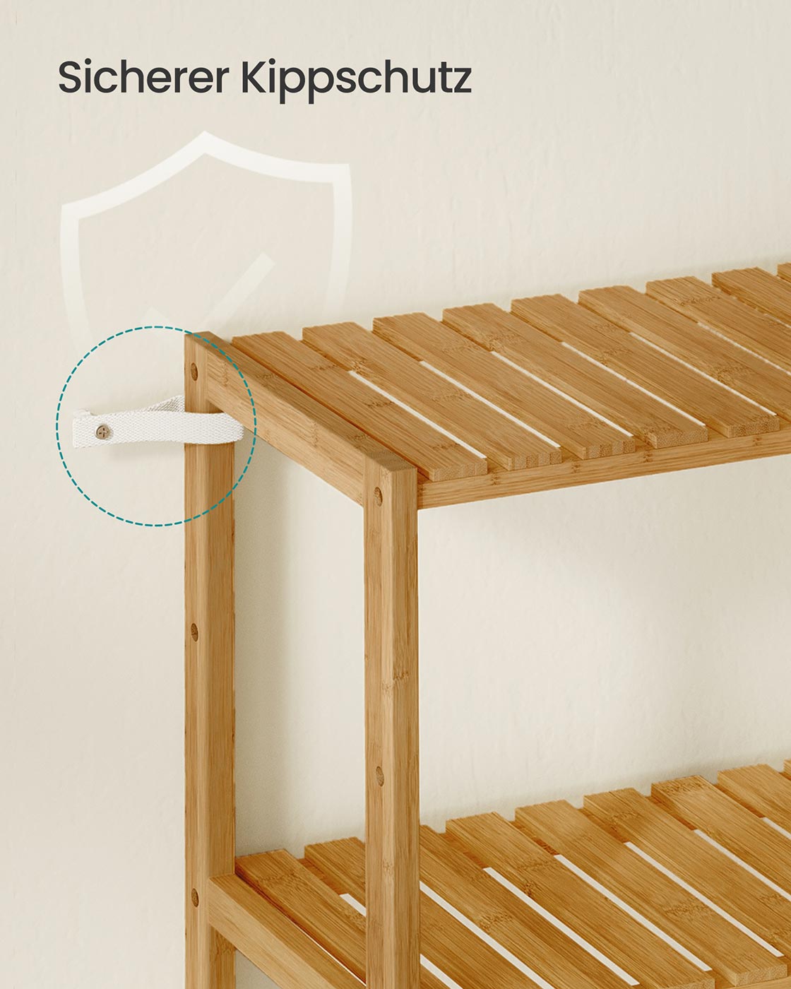 Bambuplank med sex nivåer