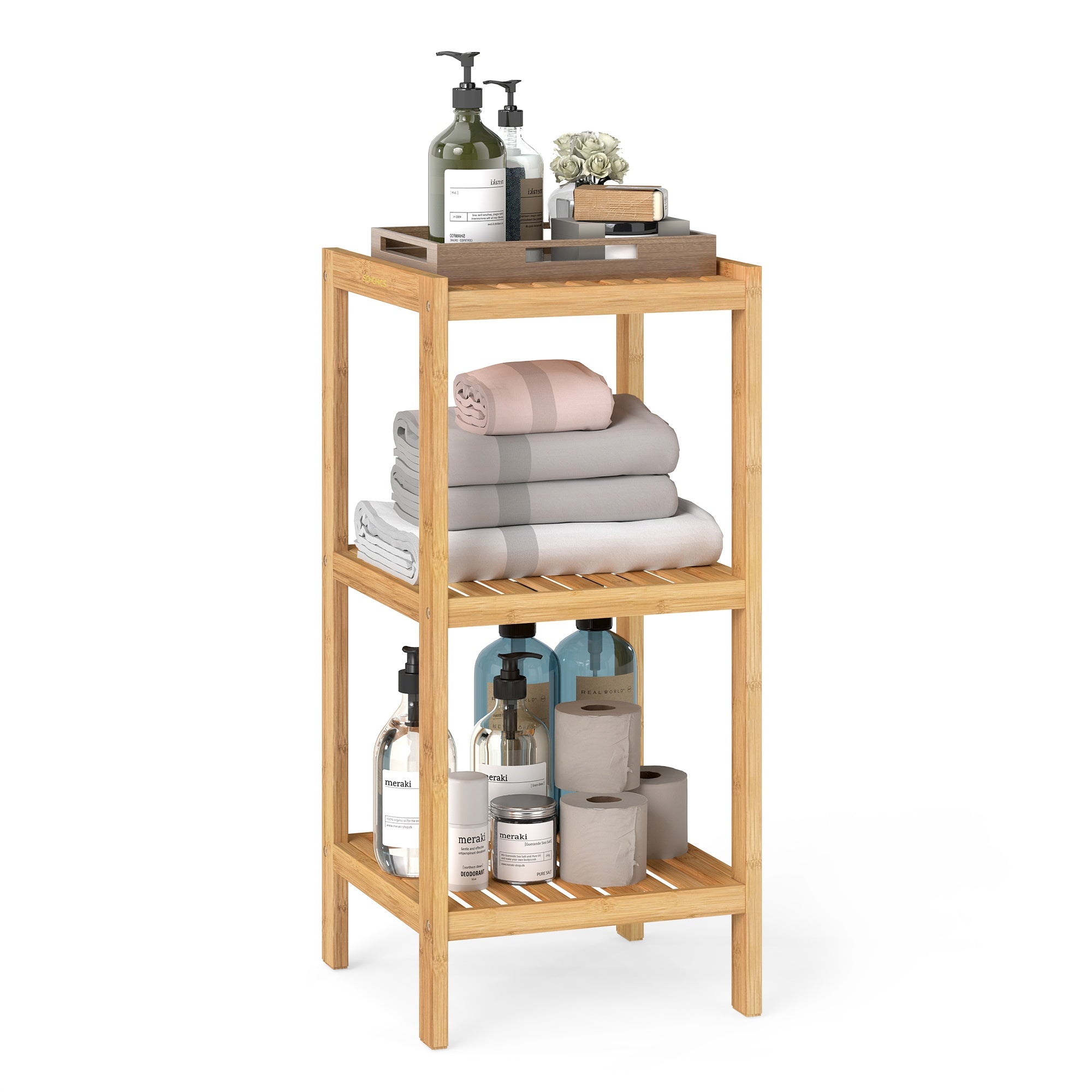 Badkamerrek - Bamboe - Smal - 79 cm - Naturel Beige