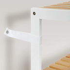 Shoe Rack - Bamboo Shoe Shelf - Också som ett växtställ eller badrumsställ - vitt