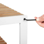Shoe Rack - Bamboo Shoe Shelf - Också som ett växtställ eller badrumsställ - vitt