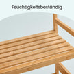 Badkamerrek - Bamboe - 6 Verstelbare Planken - 173 cm - Naturel