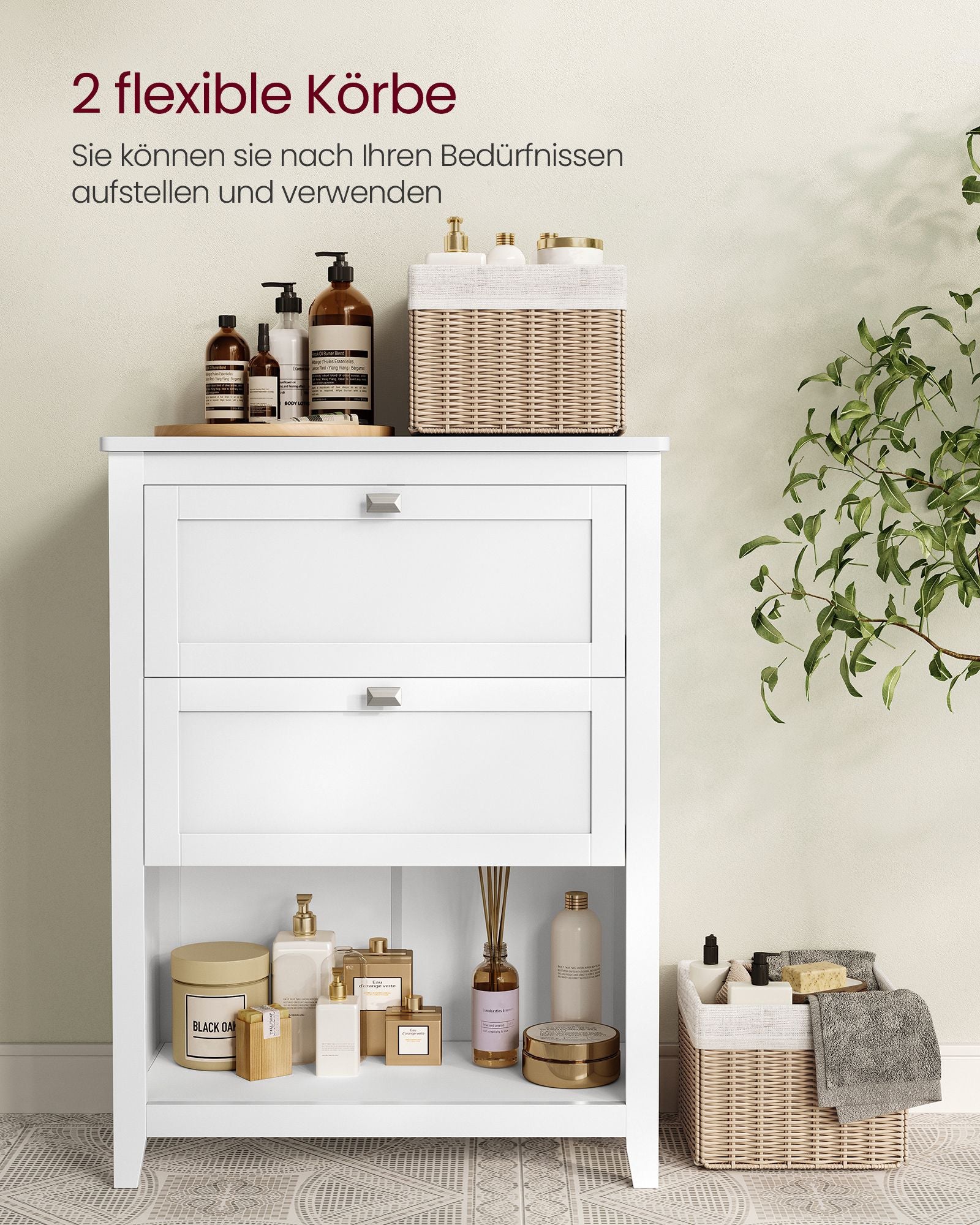 Badrumsmöbler - med justerbara distributörer - Wolkwit