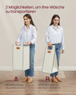 Tvättkorg med 3 fack - Snygg design - Naturlig beige-duva grå-krämvit