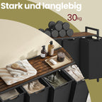 Tvättkorg med 4 fack - Fabis -samlare med bräde, stor tvättbox
