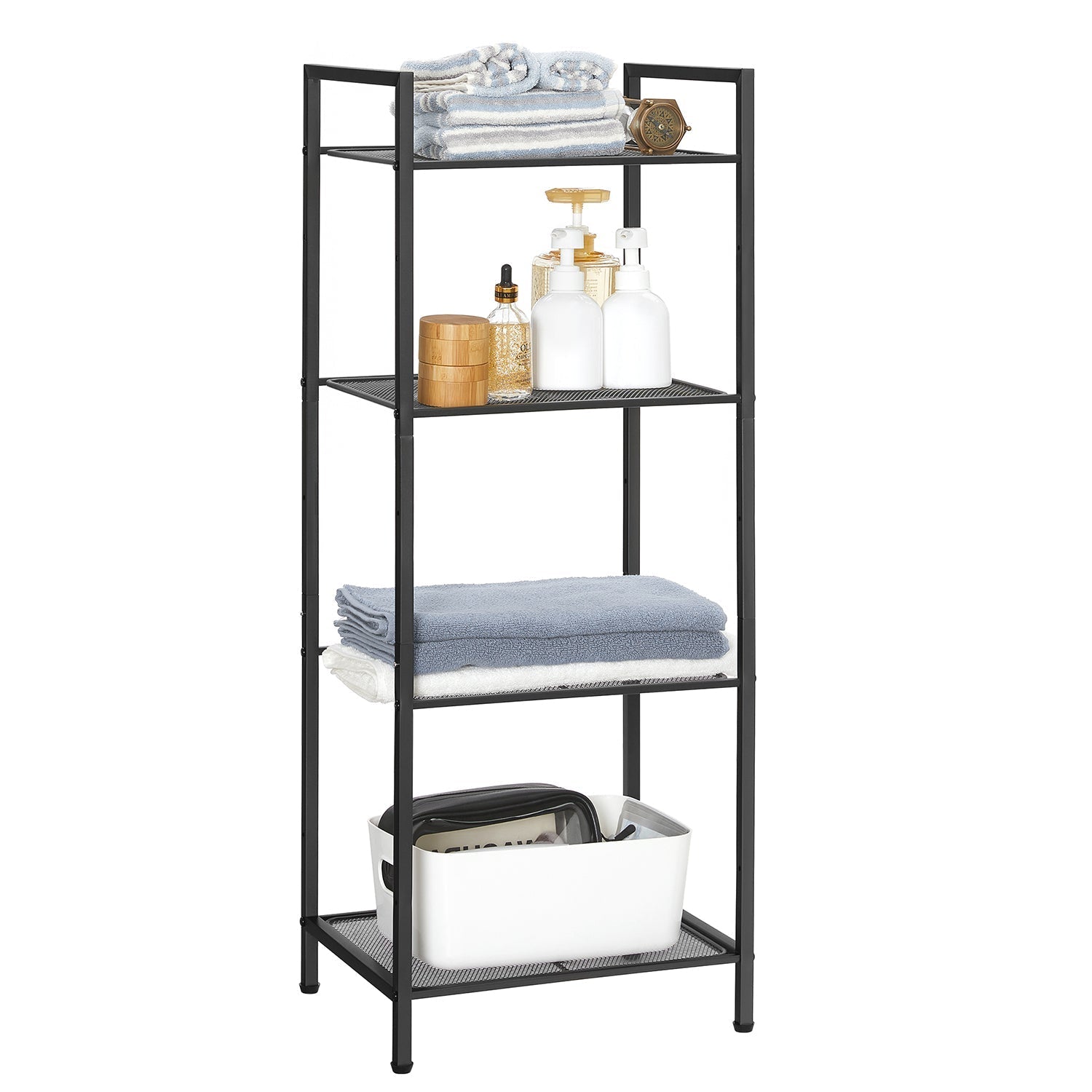 Badrumsställ - Standing Rack - Plant Rack - Badrumsskåp - Svart
