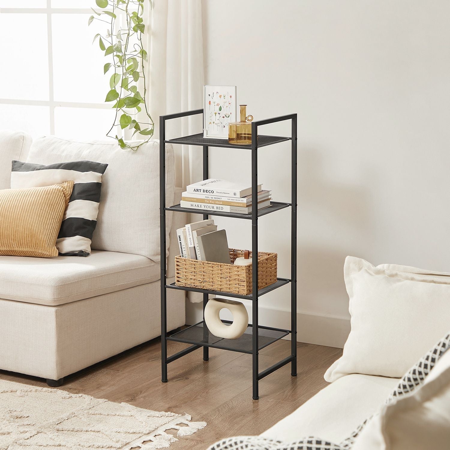 Badrumsställ - Standing Rack - Plant Rack - Badrumsskåp - Svart