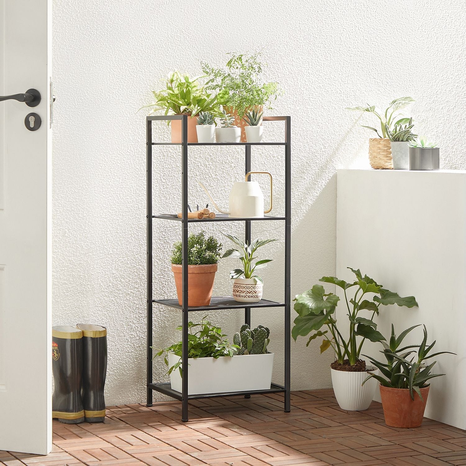 Badrumsställ - Standing Rack - Plant Rack - Badrumsskåp - Svart