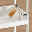 Keukentrolley - 4 Niveaus - Afneembaar Blad - Op Wielen - Wit/eiken
