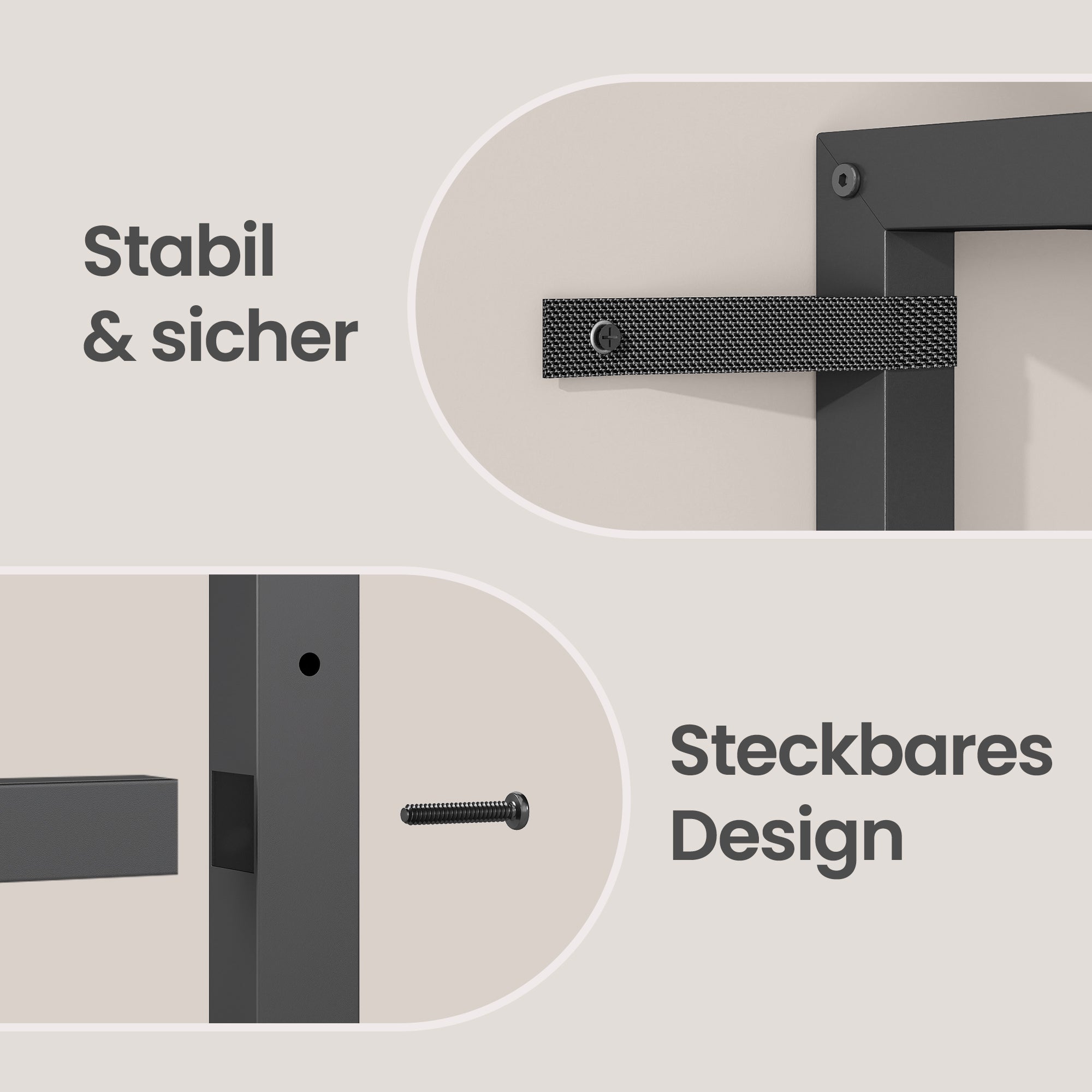 Krattenrek - Voor 4 Kratten - 3 Planken - Staal - Bruin-Zwart