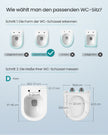 Toiletbril - 42,5 x 36,8 cm - softclose-mechanisme - afneembare zitting - PP-kunststof - wit - maximaal draagvermogen 300 kg