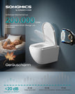 Toiletbril - 42,5 x 36,8 cm - softclose-mechanisme - afneembare zitting - PP-kunststof - wit - maximaal draagvermogen 300 kg