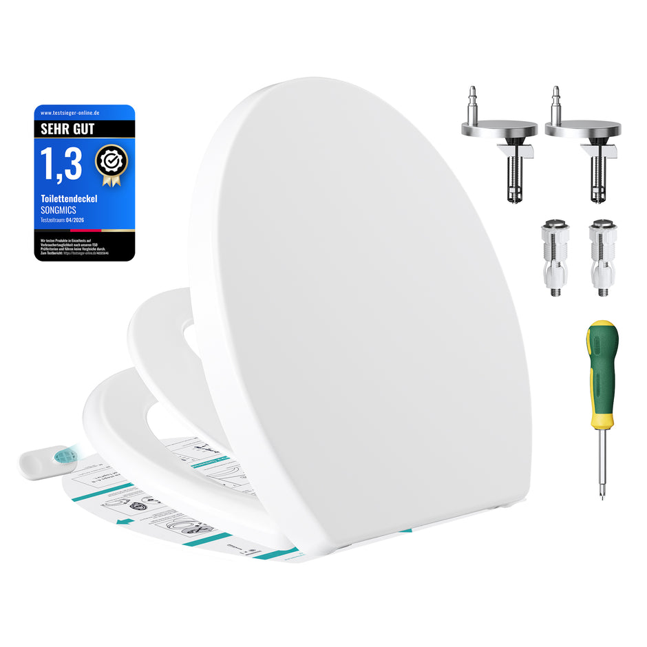 Toiletbril met Kinderzitje – Ovaal – Soft-Close – Afneembaar – Wit
