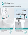 Toiletbril met Kinderzitje – Ovaal – Soft-Close – Afneembaar – Wit