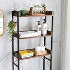 Badrumsställ - med 3 öppna hyllor - Industrial - Brown/Black