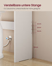 Badkamerkast – Smal en Hoog – Met Deuren en Planken – 62,4 x 20 x 170 cm – Wit