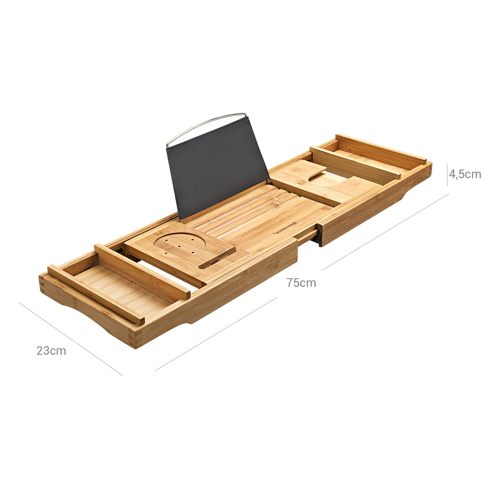 Bambu Bath Board - Justerbar - med kopphållare - Natural