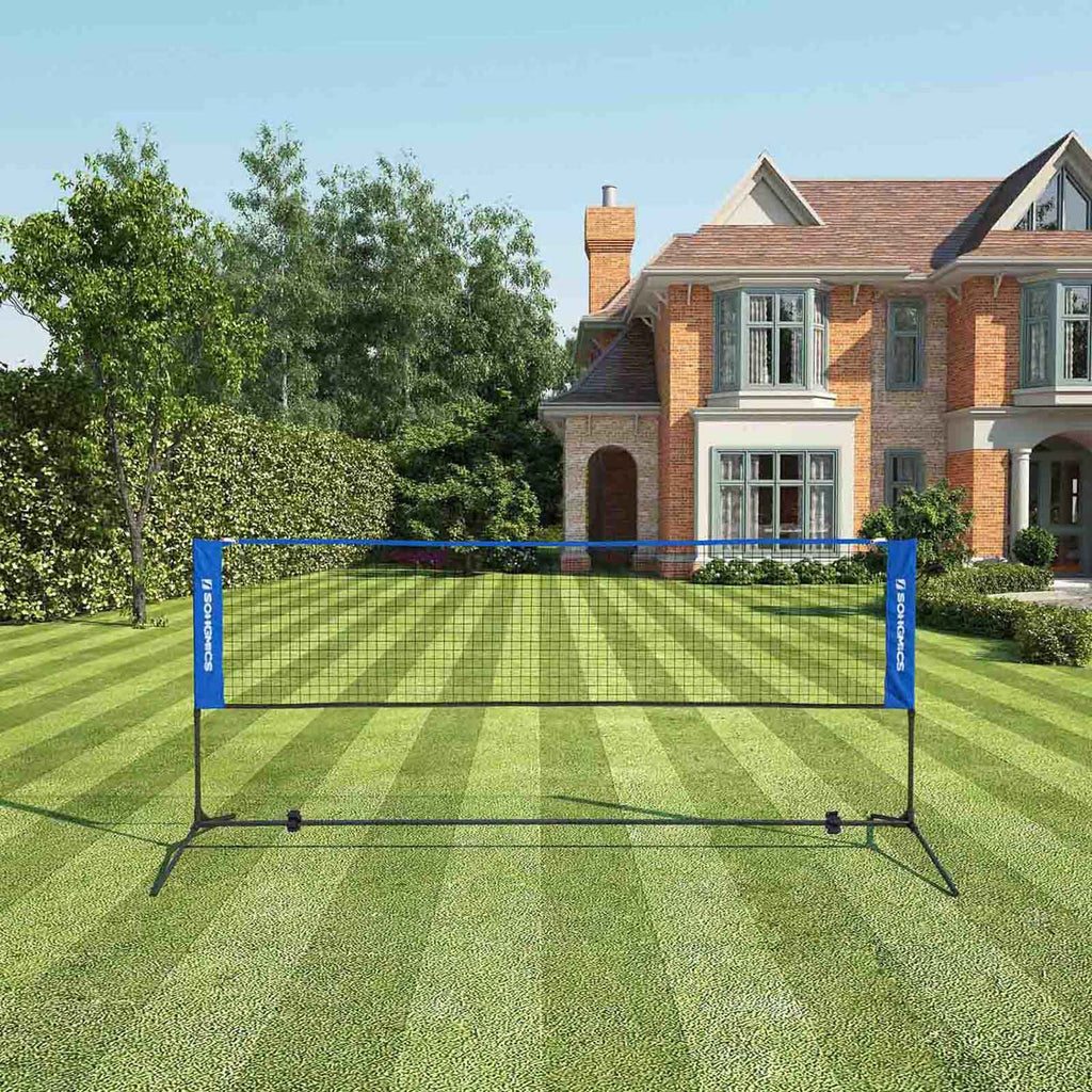 Badmintonnet - Justerbart tennisnätverk - 3 meter - blått