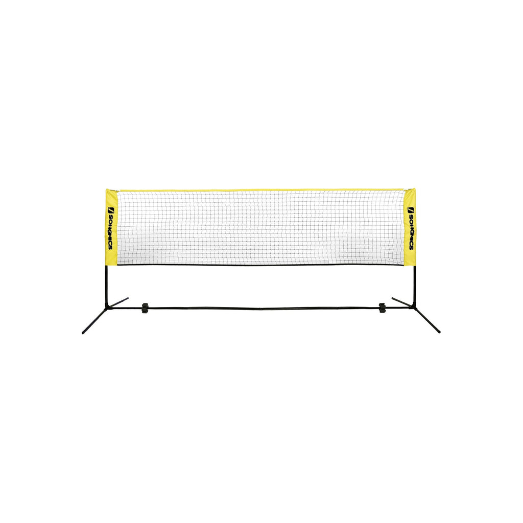 Badmintonnet - Justerbart tennisnätverk - inklusive standard- och bärväska - gul/svart