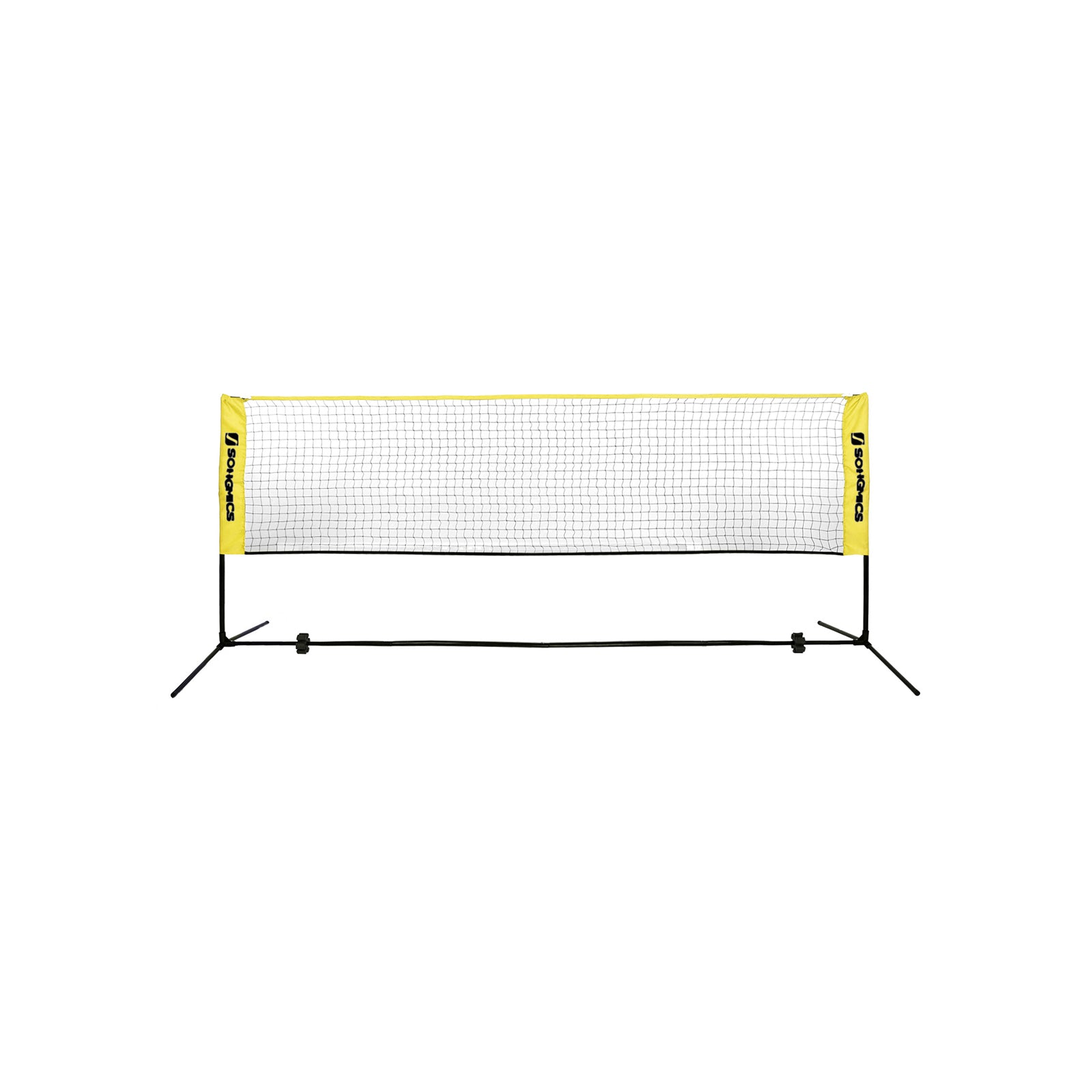 Badmintonnet - Justerbart tennisnätverk - inklusive standard- och bärväska - gul/svart