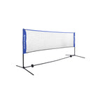 Badmintonnet - Justerbart tennisnätverk med järnram och väska - blå