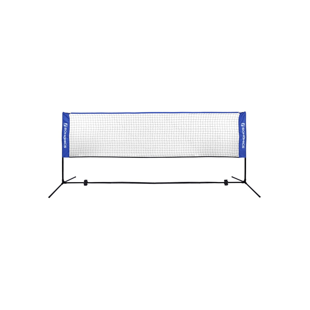 Badmintonnet - Justerbart tennisnätverk med järnram och väska - blå