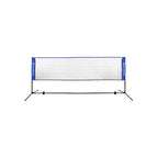 Badmintonnet - Justerbart tennisnätverk med järnram och väska - blå
