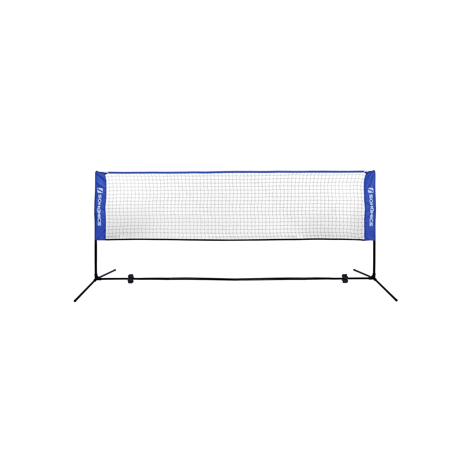 Badmintonnet - Justerbart tennisnätverk med järnram och väska - blå