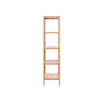 Badrumsställ - bambu - 5 våningar - 33 x 33 x 146 cm - smal